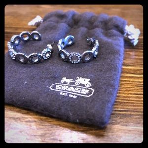 Coach Silver/diamond earrings